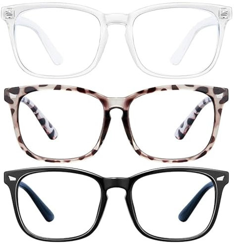 YFHUVB 3Pcs Blue Light Glasses - Men & Women, Computer Glasses - Clear Lenses