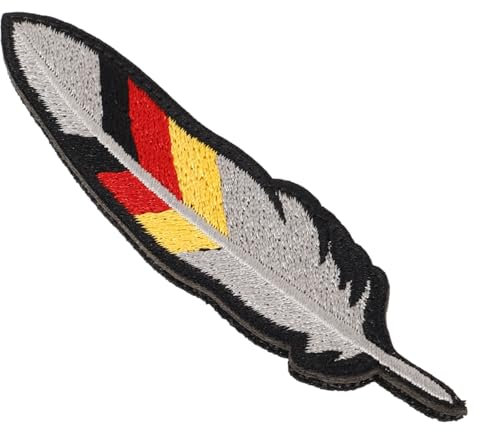 KONTONTY Deutschland-flagge Bestickter Aufnäher Mit Druckverschluss Dekorativer Kleideraufnäher Verschleißfester Hutaufnäher Zarter Mantelaufnäher Austauschbarer Kleideraccessoire