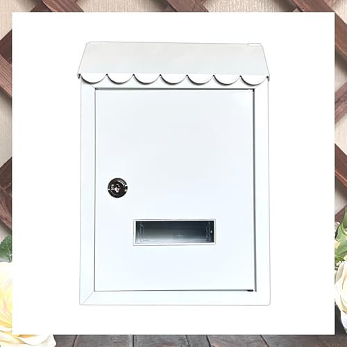 FSADYANG Briefkasten，Paketbriefkasten，Briefkasten Edelstahl， Rostfrei, Sicher, für den Privaten und Gewerblichen Gebrauch Geeignet(White)