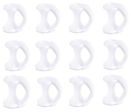 Shirene Séparateur Orteil,12 PCS Séparateurs D'orteils en Gel Ecarteur Orteil Correcteurs D'orteils et Lisseur Petit Entretoise d'orteil pour Course,Randonnée,Yoga