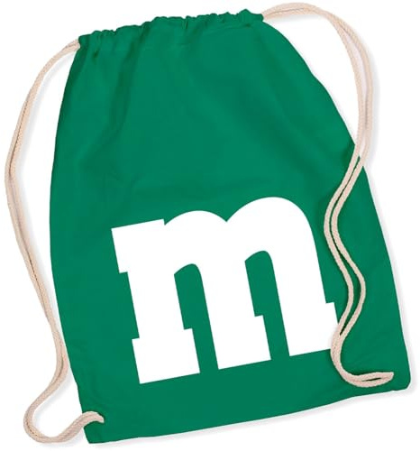 Alsino Turnbeutel mit M&M-Motiv – Perfekt für Karneval, Fasching, Festivals & Alltag – Lustiger Stoffbeutel für Erwachsene & Kinder – Praktische Sporttasche, Gym-Bag & Kostüm Accessoire