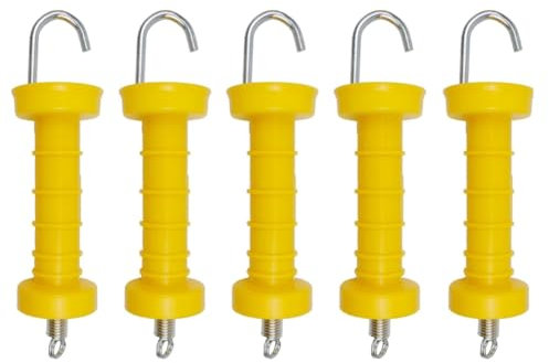 JNJOOD 5 Pcs High Quality Electric Fence Gate Handle Insulated Spring Handles Plastic Door Handle Ranch Fence Accessories
