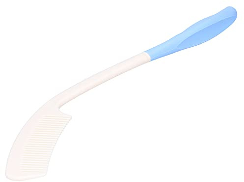 Peigne à long manche ergonomique avec poignées incurvées pour personnes âgées handicapées