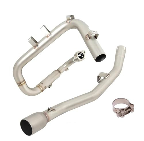 OGJFD Silencieux pour Moto pour WR125R WR125X WR125 2009-2017 Les D'échappement Moto Tuyau Liaison Intermédiaire Avant Silencieux 51mm À Enfiler