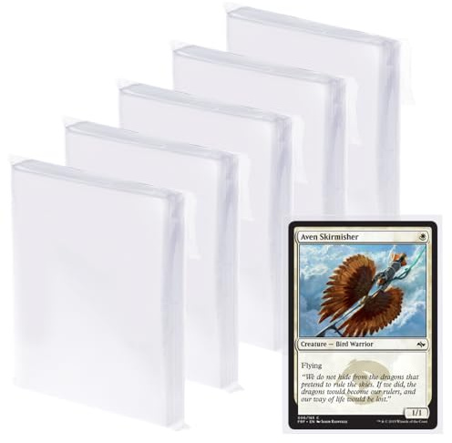 Huucozn 500 Stück Schutzhüllen für Karten, 91 x 66 mm, Standard, transparent, Kartenhüllen für Pokemon, Yugioh, Magic, Sport