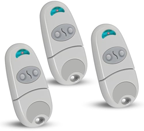 Télécommande Portail Garage 433.92MHz 3PCS, 2 Canaux Compatible avec TOP-432EV/EE/NA, Télécommande pour Porte de Garage et Portail