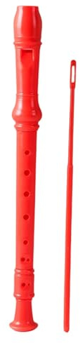Blockflöjt Hög Tonhöjd Åtta Hål Blockflöjt Nybörjare Och Vuxen Musikinstrument(Solid red)