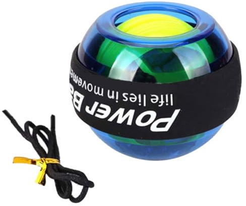 Akozon Entraîneur de Poignet Gyroscope LED – Alliage d'aluminium Haute Vitesse pour la Force de Préhension et la Forme Physique, Rotor Silencieux, Outil Portable de Soulagement du Stress pour Le