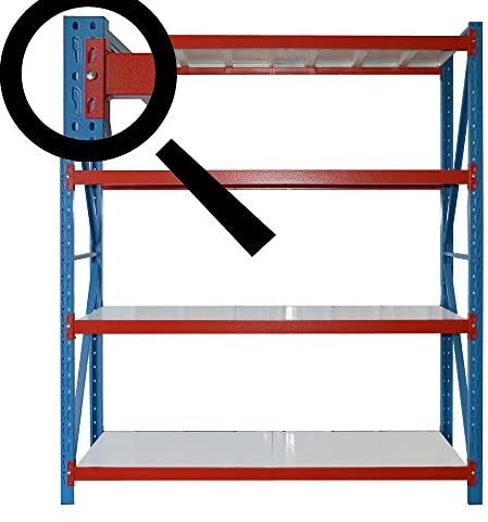 Vesalia Profi Steckregal für Zuhause 172 cm Höhe (Hauptregal - Tiefe: 50 cm; Breite 120 cm)