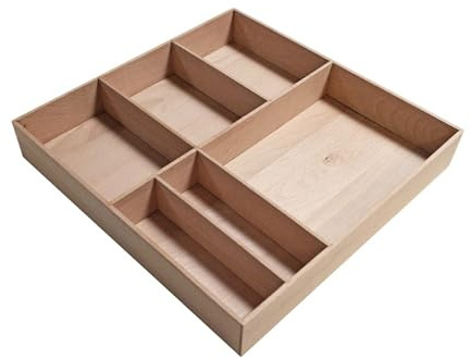 Fackelmann Bad Org.-Box aus Buchenholz, 38x4,5x37cm – Stilvolle und langlebige Aufbewahrungslösung für jedes Zuhause