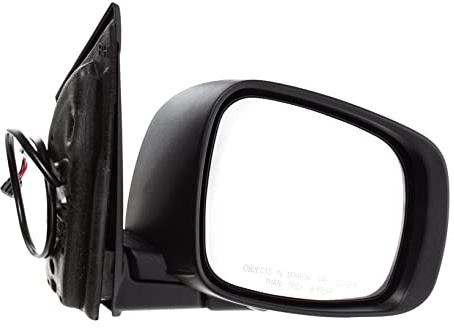 Kool Vue Passenger Side Power Heated Mirror, Textured For Dodge Grand Caravan 2008-2019, Passenger Side Mirror Replacement Manual Fold Without Signal Light & Memory