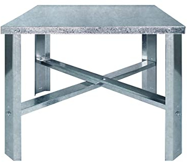SUPPLYGIANT Water Heater Stand, Galvanized Steel, Chrome 24 in. x 24 in. x 18 in.