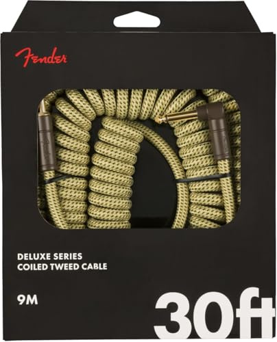 Fender Deluxe Series Coil Cable - Tweed - 30ft (9m) - Natural Tweed