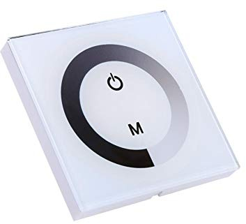 Single Color Touch Panel Dimmer Light Switch For LED Light Strip Wall Switch Controller DC 12V-24V(Weiß)
