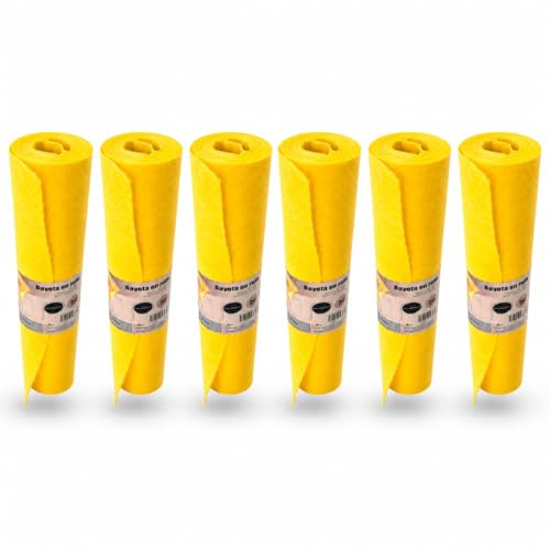 Pilbelles Bayeta Amarilla en 6 Rollos de 2 Metros con Precorte Cada 40 cm