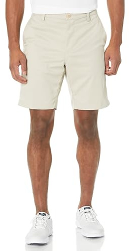 Amazon Essentials Men's Slim-Fit Stretch Golf Shorts, Stone, 30W