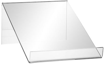 ogoPLUS 1 Stück Buchständer Acryl Buchaufsteller transparent 210x153x95 mm | Transparenter Acryl-Buchständer als Buchaufsteller, Leseständer, Dokumentenhalter und Präsentationsständer für Büro, Verkauf