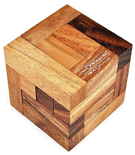 Logica Spiele Art. Der Vitruvianische Würfel - 3D-Knobelspiel aus Holz - Schwierigkeit 5/6 Unglaublich - Leonardo da Vinci Kollektion