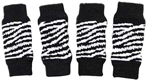 4 Stück/Set Hunde-Beinsocken Beinstulpen Protektor Welpenbeine Bandage Wraps Schwarz M