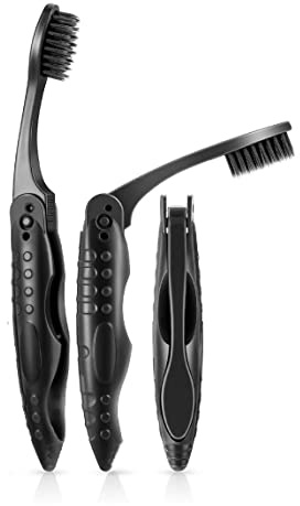 Lot de 3 brosses à dents de voyage pliables en vrac avec poils doux et confortables,Paquets Brosses à Dents de Voyage Pliables pour protéger les gencives pour adultes,enfants,voyage,camping, randonnée