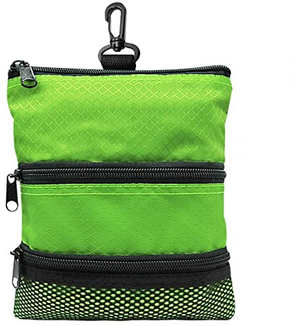 DONGKER Golfball Tasche, Golf Pouch Bag Ball Holder, Tragbares Golf Zubehör Tasche mit Mehreren Taschen und Reißverschluss zum Aufbewahren von Golfball und Zubehör