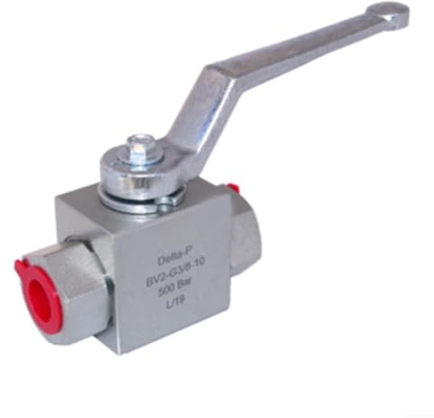 Hydraulischer Hochdruck-Kugelhahn - Kohlenstoffstahl - BSP-Gewinde - Schwimmerausführung - 500 bar Betriebsdruck - Wasser, Öl, Gas kompatibel (G1/4)