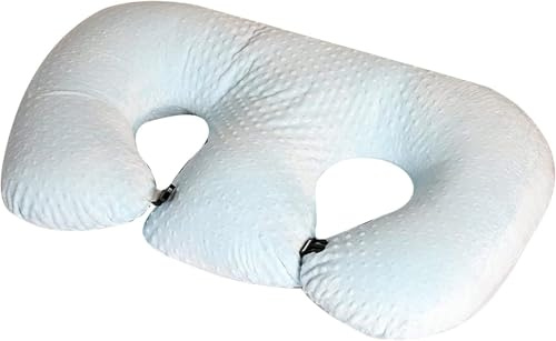 KEAAN Coussin d'allaitement multifonctionnel pour jumeaux, coussin d'allaitement pour femmes enceintes, tissu en coton lavable en machine, coussin de soutien pour jumeaux, gris