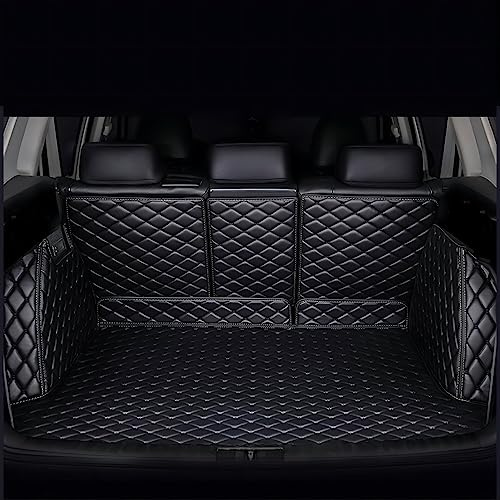Kofferraum Schutzmatte für BMW IX 2022-2024, Wasser Beweis Kratzfestem Full Wrap Leder Kofferraum Matte, Auto Zubehör Innen Schutz Pad,Black