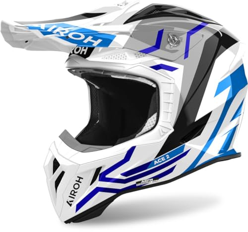 AIROH AVIATOR ACE 2 GROUND BLUE GLOSS XS | Bluetooth