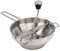 Wakects Stainless Steel Food Mill Jams Masher with 3 Interchangeable Grinding Plates, Non Slip Handle, Rotable Food Mill Sieve Grater for Vegetable Fruit Potato Garlic Mud Press