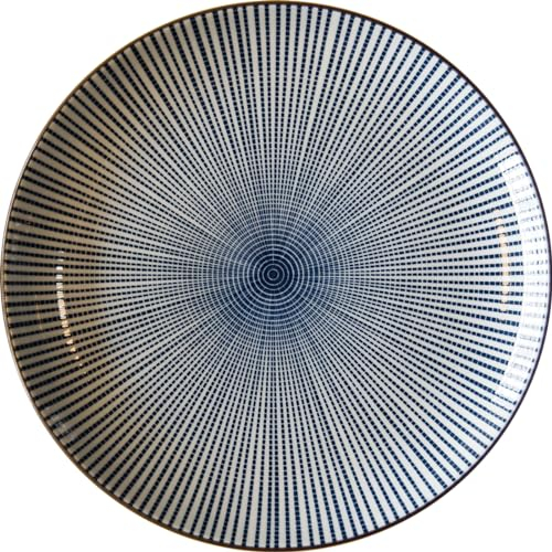 Lusso - Set di piatti - Sendan tokusa - Edo giappone - Ø18 cm - Piatti blu - Piatti in porcellana - Ceramica - Piatti profondi - Piatti - Piatti da pranzo - Piatti per la colazione - Piatti giapponesi