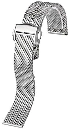 ANZOAT Uhrenarmband für Omega Seamaster Serie 300 Taucheruhr 007 Version Uhrenarmband Diver 3000 m Edelstahl-Mesh-Gürtel, 20 mm, Achat