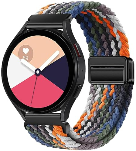 Magnetisk Sport Ersättningsrem för Garmin Vivomove 4S,Vivoactive 3S,Venu 4 41mm/3S/2S, 18mm Nylon Armband Klockarmband, Ersättningsband för Huawei Watch 5 42mm/GT 6/5/4 41mm