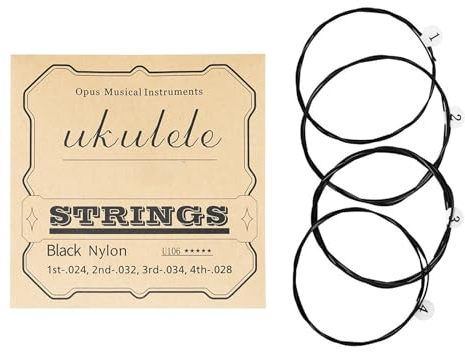 Ukulelensaiten-Set, 4 Stück/Set, Nylonsaiten, Ersatzzubehör für Ukulele, Nylonsaiten, Ersatzteil für Ukulele