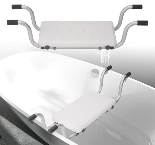 ybaymy Sedile per vasca da bagno, per anziani, antiscivolo, 72-82 cm, per vasca da bagno, portata 120 kg, per bagno