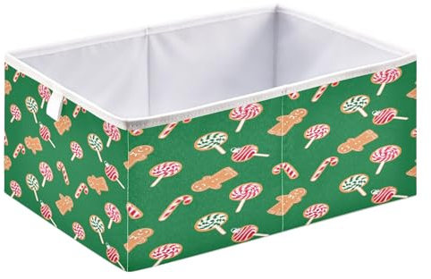 Kutsu Scatola portaoggetti pieghevole per biscotti di pan di zenzero, con manico, organizer decorativo per armadio per la casa