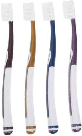 DEARMAMY Cepillos de Dientes de Silicona Color Aleatorio Juego de 4 para Adultos Recambios Cómodos Cerdas Suaves de TPU para Limpieza Dental Eficaz Hogar