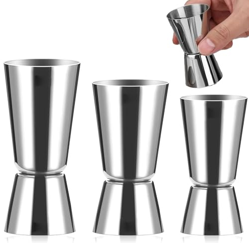 3 Stück Cocktail Messbecher,3cl/4cl/5cl Messbecher,Cl Messbecher Cocktail,Cocktail Messbecher Set,Cocktail Doppelmass Skala,Mixbecher,Portionierer Zubehör Jigger Cocktails Massbecher Für Bar Party
