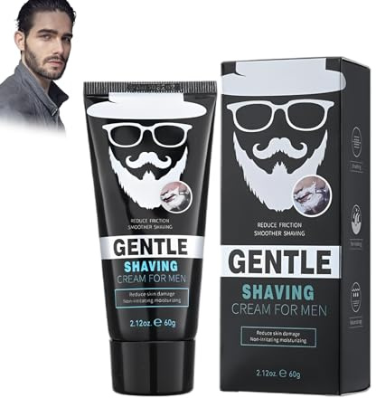 Gel da barba da uomo, trasparente, 60 g, idratante, per una rasatura delicata e accurata, liscia e idratante dopo la rasatura, ideale per l'uso quotidiano e da viaggio