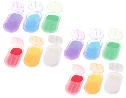 Healeved Láminas de Jabón de Viaje Portátiles Papel 12 Cajas 12 Fragancias Rosa Jazmín Leche Artemisa Naranja para Lavado de Manos Camping Senderismo y Actividades al Aire Libre