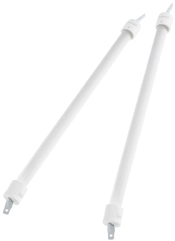 Tubo Riscaldatore Elettrico di Ricambio 2 Pezzi in Quarzo | Bianco, Ceramico, Riscaldamento Rapido e Uniforme, Compatibilità di Sostituzione per Applicazioni di Cura
