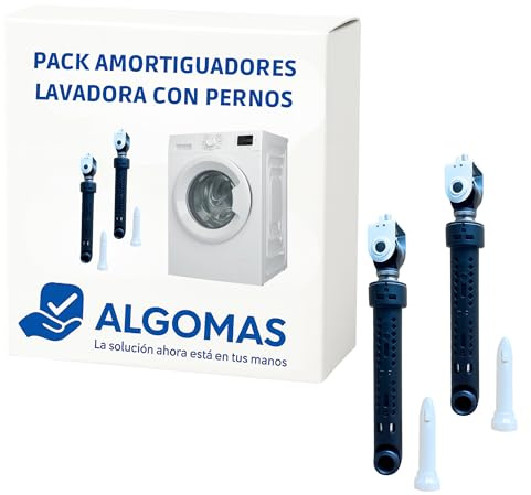 ALGOMAS Pack of 2 Shock Absorbers Washing Machine with Bolts | Anti-Vibration Suspension Replacement | Reduces Noise and Movements | Indesit C00140670 C00140744 C00309597 | Whirlpool 482000023502