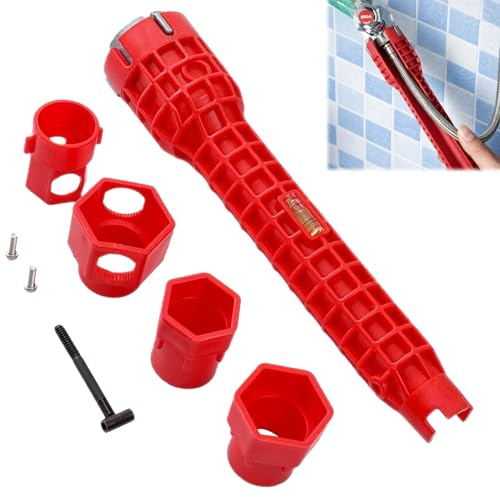 LgCiXli Llave de grifo profesional, llave de grifo | Llave de tubo multifunción para espacios de montaje estrechos | Herramienta para válvula de esquina, fregadero y fontanería | Alta resistencia