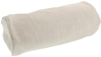 FESTFENDS Federa Supporto Ergonomico per Bianco Cuscino Cilindrico e in Cotone e Lino Cerniera Rimovibile 40x15 Cm per Domestico da Viaggio