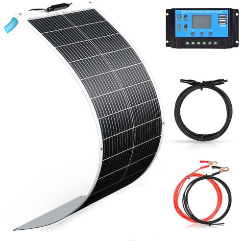 XINPUGUANG 12v Sistemas de energía solar flexible panel solar 100W 18V fotovoltaico PV monocristalino módulo (100W panel solar)