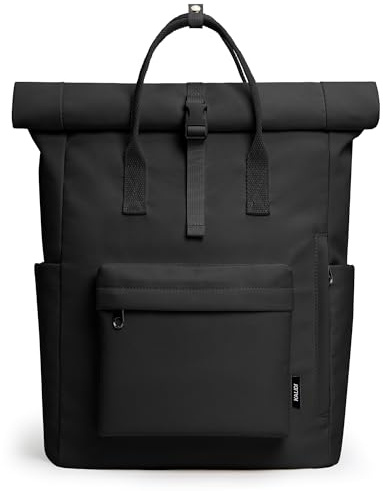 KALIDI Rucksack Damen Rucksack Herren Tagesrucksack mit Laptopfach, Unisex Modern Rolltop Rucksack Daypack, Wasserdichter Schulrucksack,Lässiger Backpack Schule Freizeit Uni Arbeit