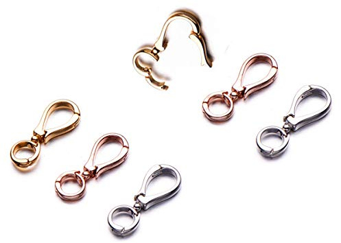 Double Opening Interchangeable Pearl Enhancer Connector Shortener Pendant Bail Clasp Infinity Figure Eight Shaped Silver/Gold/Rose Gold