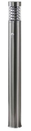 Outdoor Lights with Sensor 'Piper' with Motion Detector (Modern) in Silver Made of Stainless Steel (1 Light Source, E14) from Lindby | Garden Light, Path Light, Bollard Light, Path lamp, Pillar Light