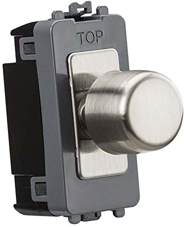 Knightsbridge GDM022BC 6A 1G 2-Way Dummy Dimmer Module - Brushed Chrome