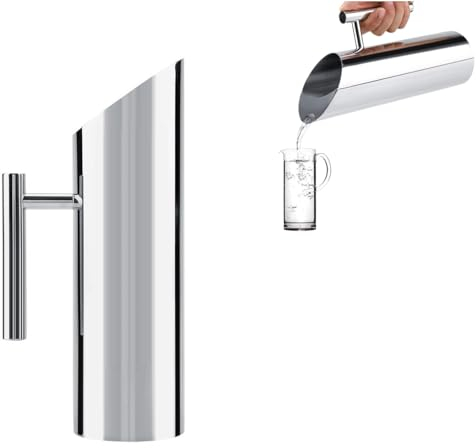 Jarra de agua - Jarra de agua de acero inoxidable con protector de hielo Jarra para beber fría Herramienta para servir en el hotel en casa(1.5L)